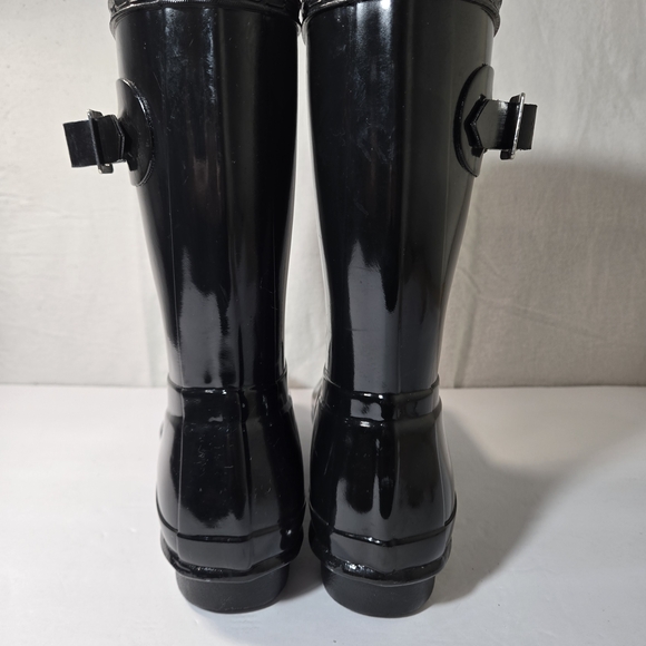 Hunter Black Rain Boots Size 9 - Picture 4 of 15